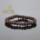 Baltic amber bracelet raw cherry beads 21 cm